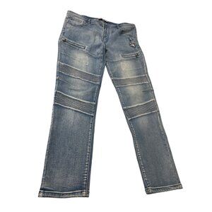 BKYS Lucky Charm Mens Embroidered Denim Jeans Size 40x32